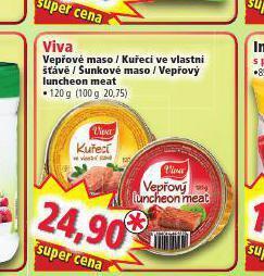 Norma Viva vepřový luncheon meat nabídka