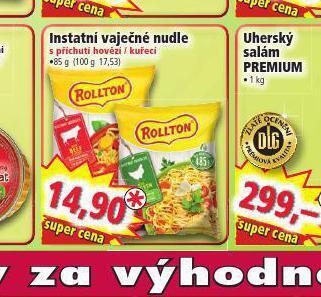 Norma Instantní vaječné nudle nabídka