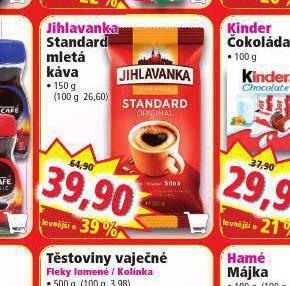 Norma Jihlavanka standard mletá káva nabídka