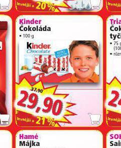 Norma Kinder čokoláda nabídka