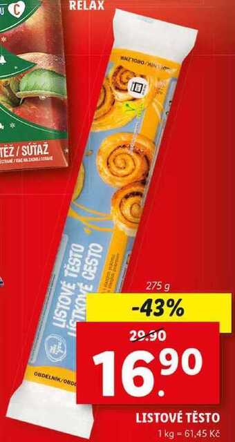 Lidl Listové těsto, 275 g nabídka