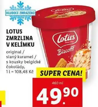 Lotus zmrzlina v kelímku, 460 ml