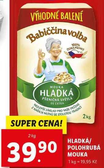 Lidl Hladká/polohrubá mouka, 2 kg nabídka