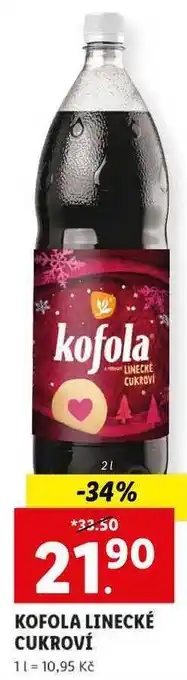 Lidl Kofola linecké cukroví, 2 l nabídka