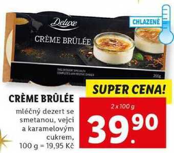 Lidl Crème brûlée, 2x 100 g nabídka