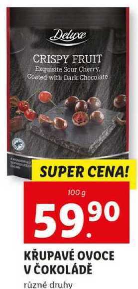 Lidl Křupavé ovoce v čokoládě, 100 g nabídka