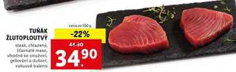 Lidl Tuňák žlutoploutvý, cena za 100 g nabídka