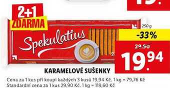 Lidl Karamelové sušenky, 250 g nabídka