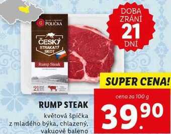 Lidl Rump steak, cena za 100 g nabídka