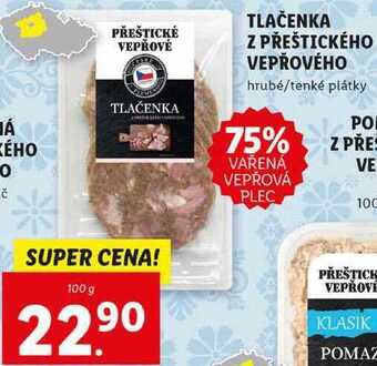 Lidl Tlačenka z přeštického vepřového, 100 g nabídka