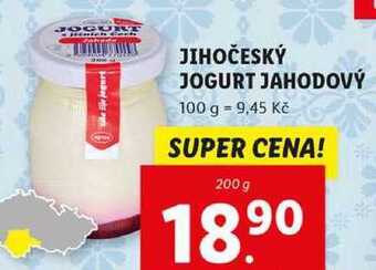 Lidl Jihočeský jogurt jahodový, 200 g nabídka