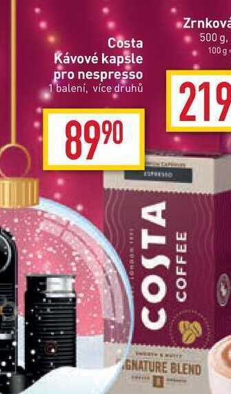 Billa Costa kávové kapsle pro nespresso 1 balení nabídka