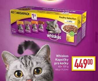 Billa Whiskas kapsičky pro kočky 40x 100 g nabídka