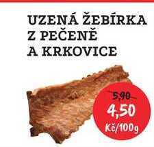 RABBIT řeznictví Uzená žebírka z pečeně a krkovice, 100 g nabídka