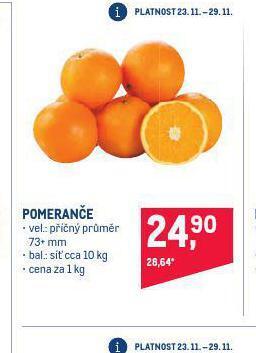 Makro Pomeranče nabídka