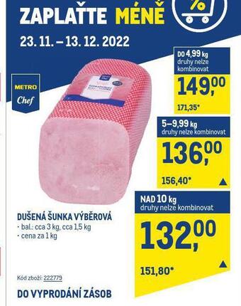 Makro Dušená šunka nabídka