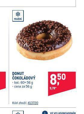 Makro Donut čokoládový nabídka