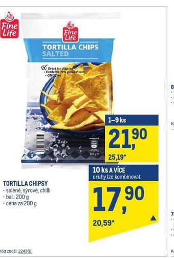 Makro Tortilla chipsy nabídka