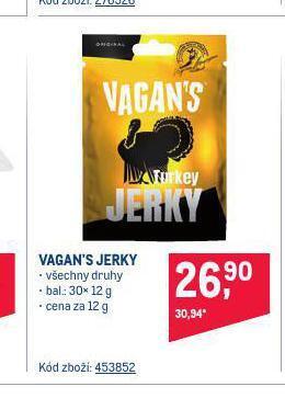 Makro Vagan's jerky nabídka