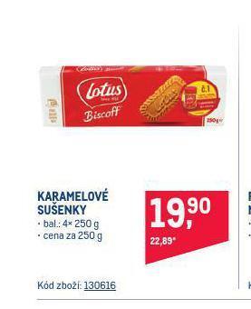 Makro Lotus karamelové sušenky nabídka