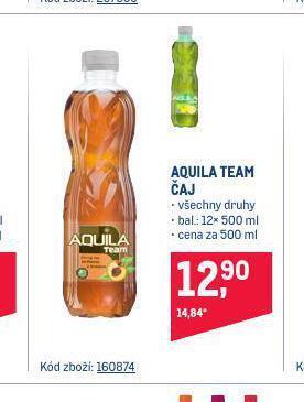 Makro Aquila team čaj nabídka