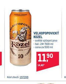 Makro Pivo velkopopovický kozel nabídka