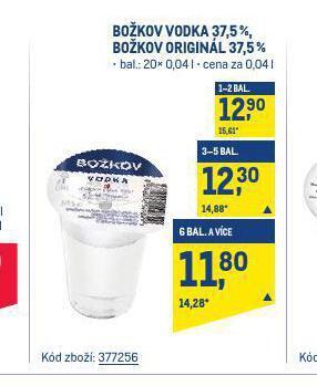 Makro Božkov vodka nabídka