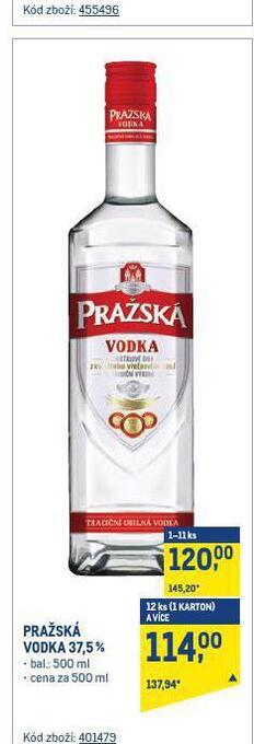 Makro Pražská vodka nabídka