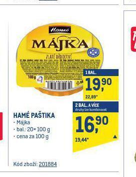 Makro Hamé paštika nabídka