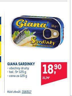 Makro Giana sardinky nabídka