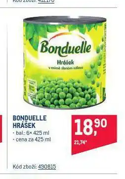 Makro Bonduelle hrášek nabídka
