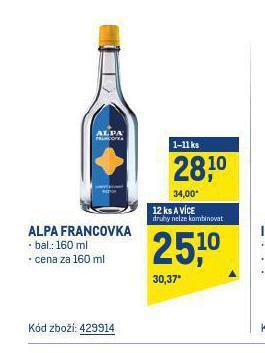 Makro Alpa francovka nabídka