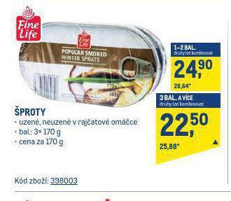 Makro Šproty nabídka