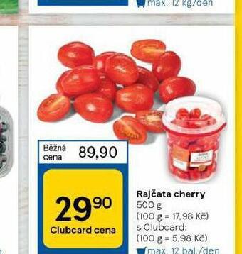 Tesco Rajčata cherry nabídka