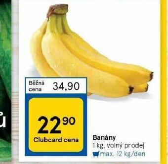 Tesco Banány nabídka