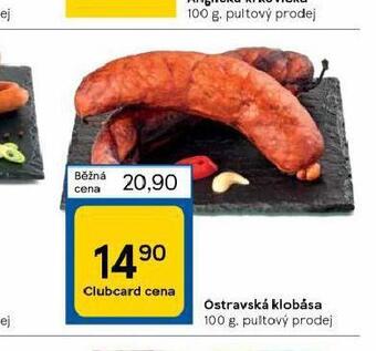 Tesco Ostravská klobása nabídka