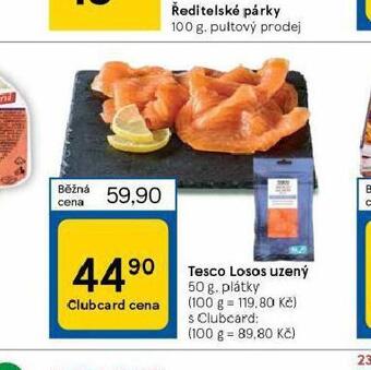 Tesco Tesco uzený losos nabídka