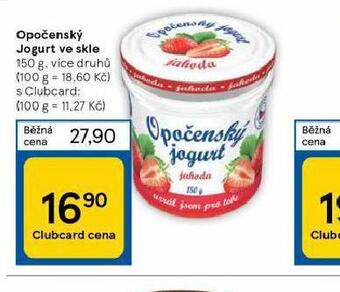 Tesco Opočenský jogurt ve skle nabídka