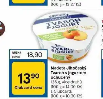 Tesco Madeta jihočeský tvaroh s jogurtem ochucený nabídka
