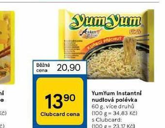 Tesco Yum yum instantní nudlová polévka nabídka