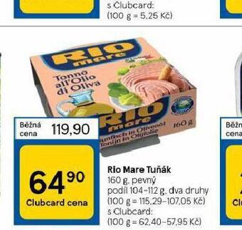 Tesco Rio mare tuňák nabídka