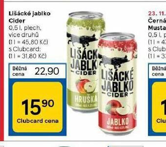 Tesco Lišácké jablko cider nabídka
