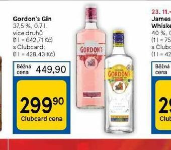Tesco Gordon´s gin nabídka