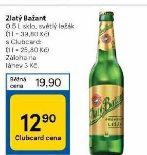 Tesco Pivo zlatý bažant nabídka