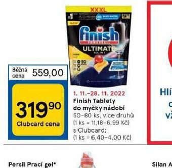 Tesco Finish tablety do myčky nabídka