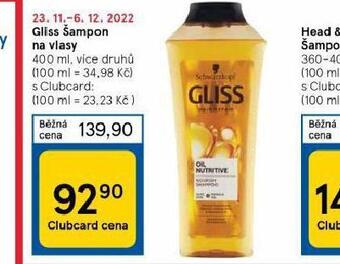 Tesco Gliss šampon nabídka