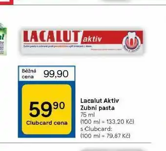 Tesco Lacalut aktiv zubní pasta nabídka