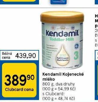 Tesco Kendamil kojenecké mléko nabídka