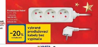 Tesco Prodlužovací kabel nabídka