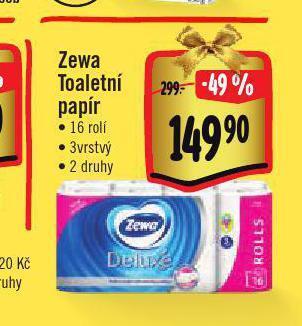 Jip Zewa deluxe toaletní papír nabídka